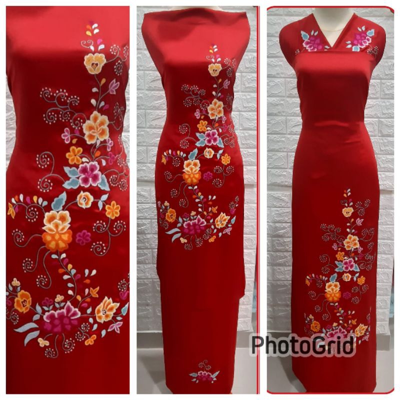 Bahan/ bakal baju kurung dan gamis bordir suji kasiak khas bukittinggi