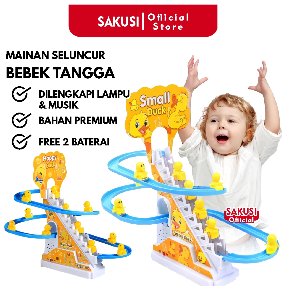 Mainan Anak Jolly Penguin Jolly Track Balap Naik Tangga Mainan Bebek Naik Tangga Mainan Anak Bebek