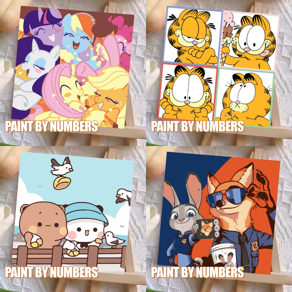 

[20x20] Paint By Number Painting By Numbers Kit DIY Digital Lukisan Seri P Kartun Sanrio Toys Story