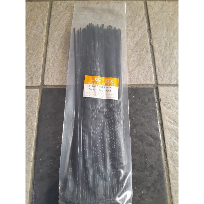 

cable ties 3,6 × 300 mm / 30 cm hitam Lozix