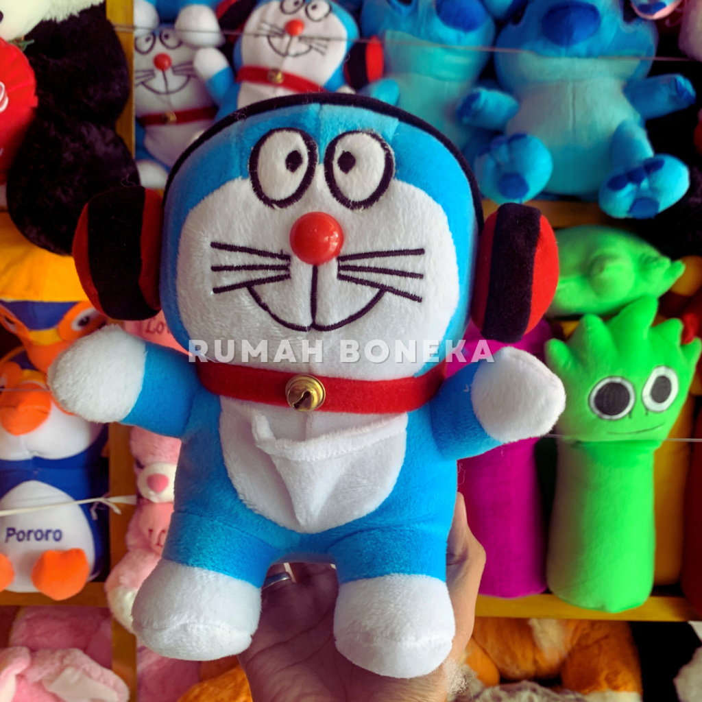 Boneka Squishy Doraemon Walkman Headphone Murah SNI - Size M