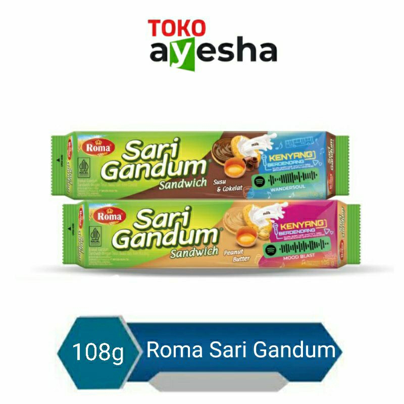 

Roma Sari Gandum Sandwich 108 Gram