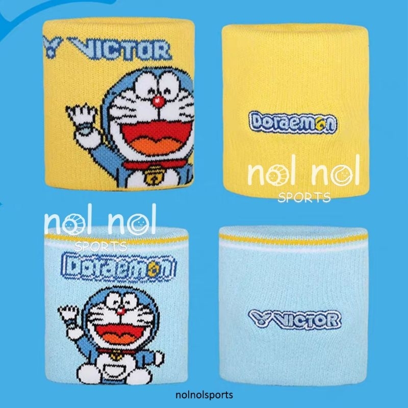 NNS VICTOR WRISTBAND DORAEMON wrist band deker gelang tangan badminton olahraga