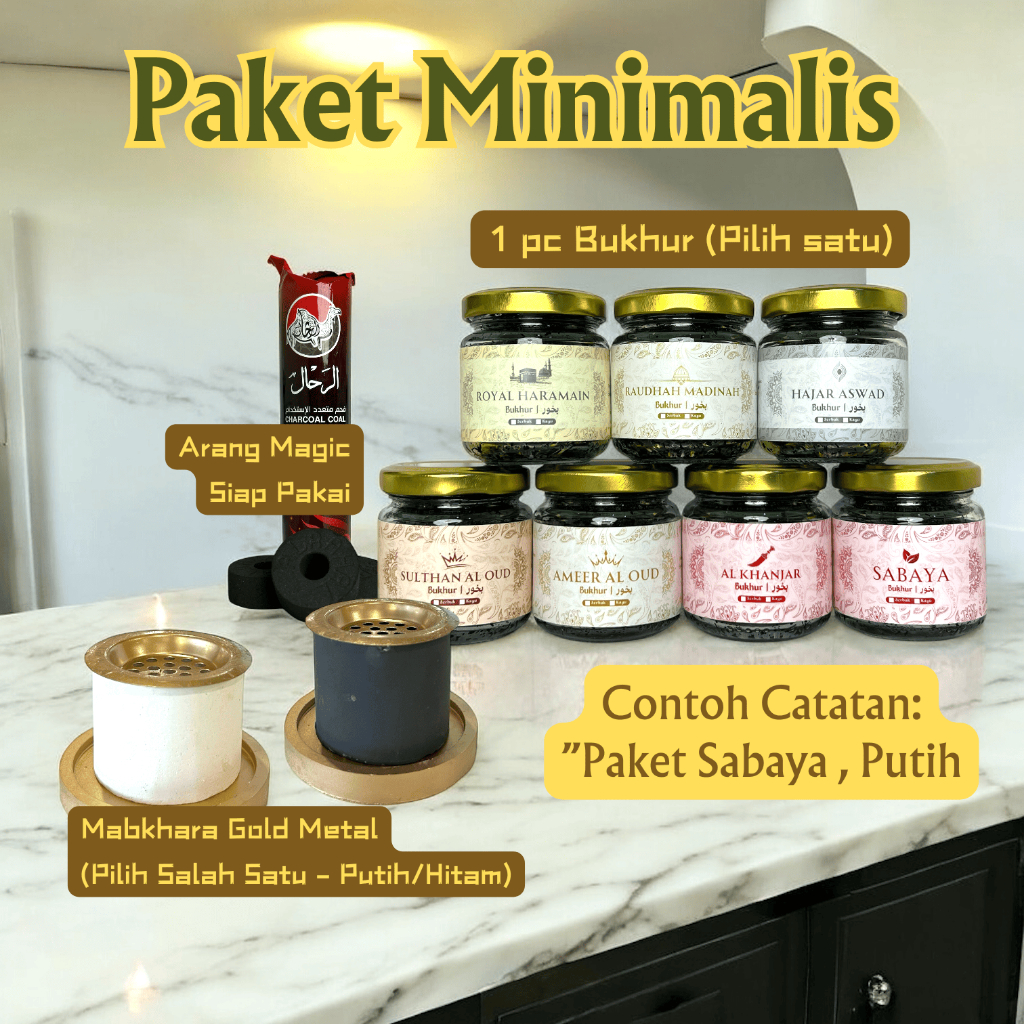 Paket Bukhur Gaharu Premium Ekonomis Siap Pakai by Ar Raudhah gaharu - Raudhah Ameer Al Oud Haramain