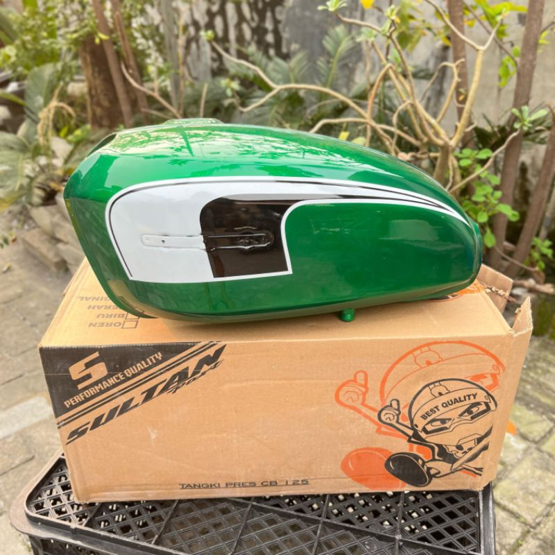 TANGKI CB 125 SULTAN PART CAT HIJAU USA TANGKI CB PRES SULTAN CAT MOTIF HIJAU USA