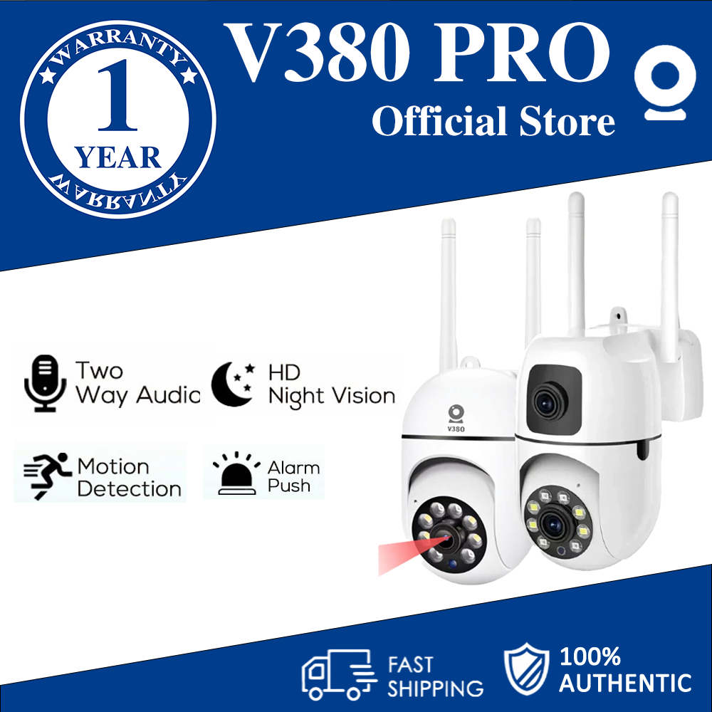 V380 PRO IP CCTV Y33 Kamera lensa ganda 8MP Pemantauan WiFi Nirkabel PTZ HD