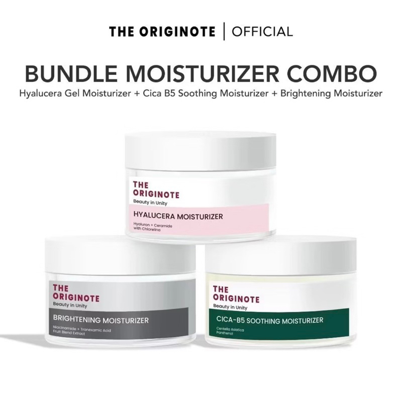 THE ORIGINOTE MOISTURIZER 50 GR - BRIGTHENING ACNE CICA B5 HYALUCERA GEL MOISTURIZER ORIGINOTE