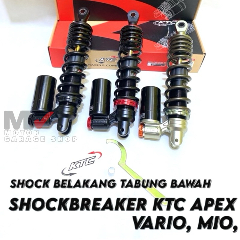 SHOCKBREAKER KTC APEX SHOCK BELAKANG TABUNG BAWAH VARIO 125/150 mio m3 soul dll shock belakang ktc