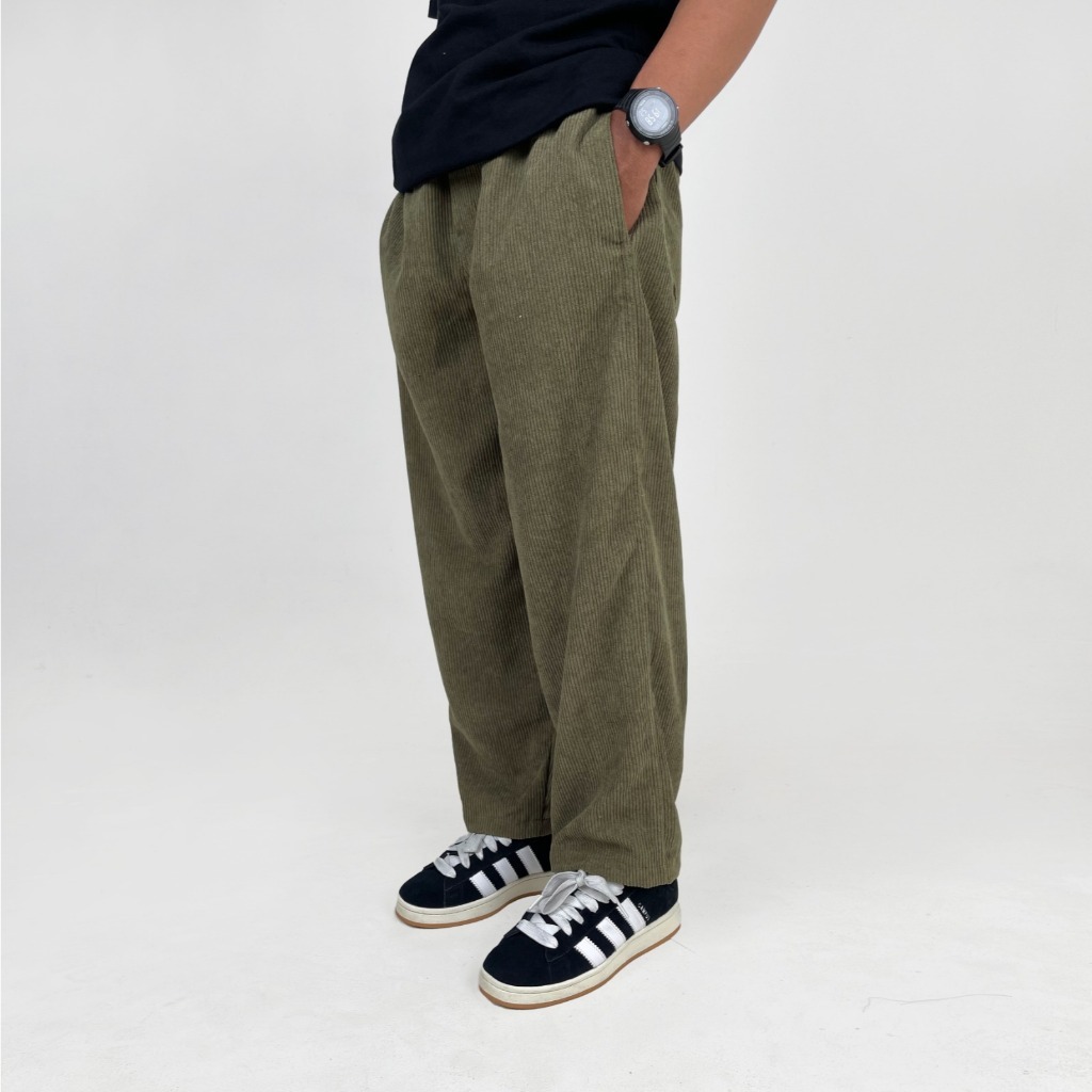 Fairgoods Celana Panjang Corduroy Army