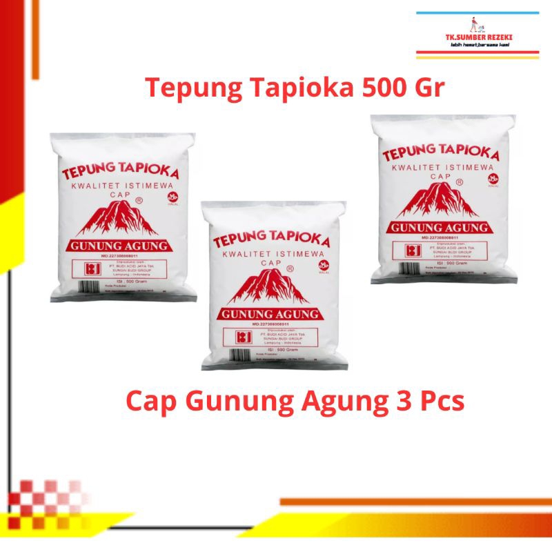 

[PAKET HEMAT ISI 3] Tepung Tapioka kwalitet Istimewa Cap Gunung Agung PROMO MURAH