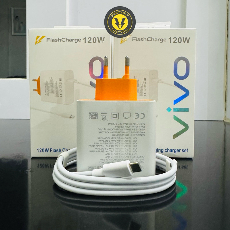 Charger VIVO flash Charger 120 watt ori 100% Casan Vivo 120 watt flash charging USB type C