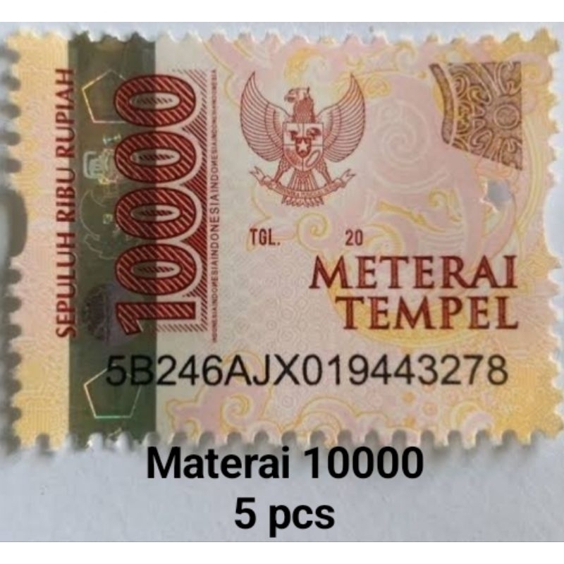 

Materai 10000 Paketan 5 pcs