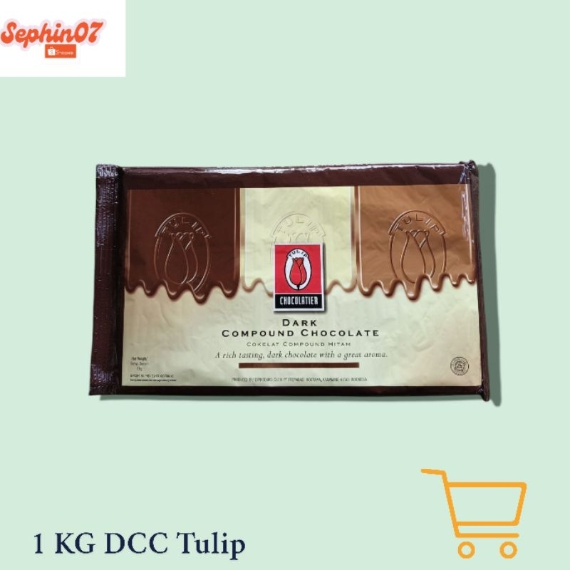 

Dark chocolate compound tulip 1 kg / coklat batang tulip DCC 1 kg