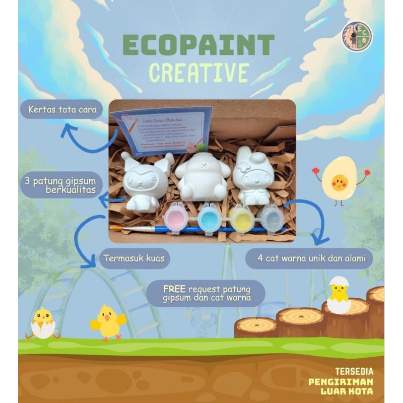 

Ecopaint - DIY Cat Kit Ramah Lingkungan cat berkualitas kreasi cat gipsum