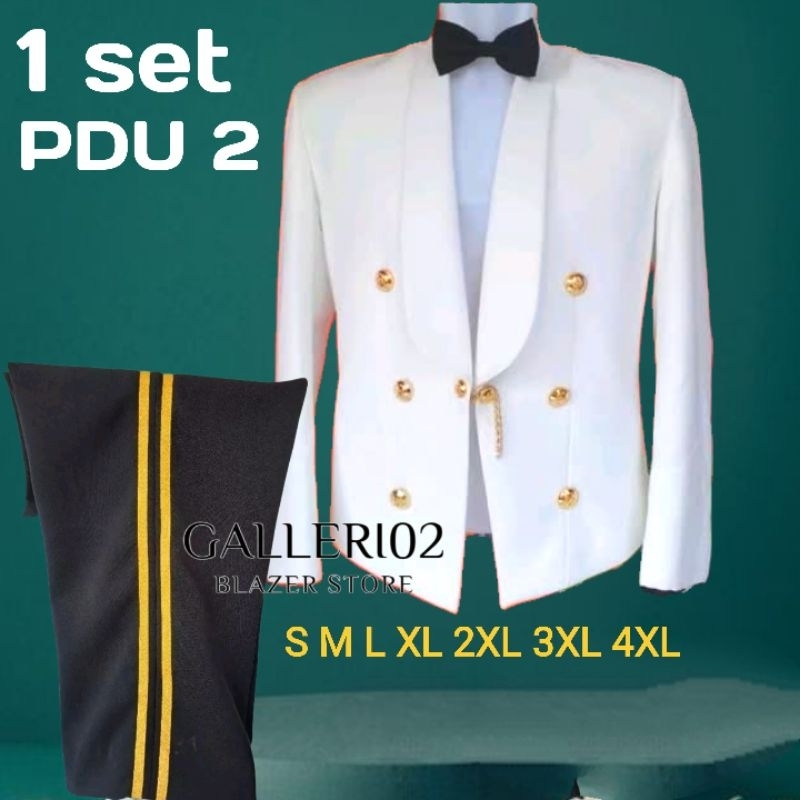 jas pdu 2 TNI polri  1set jas dan celana