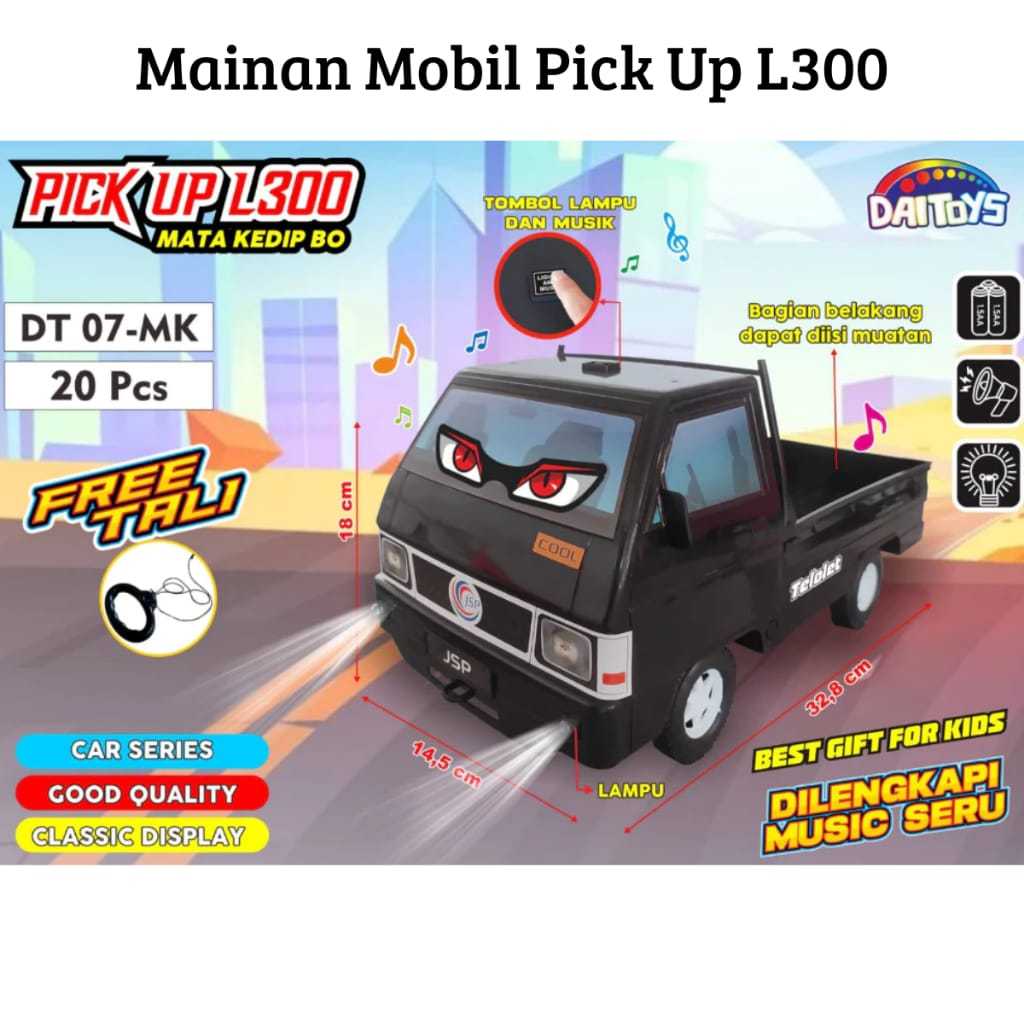 PROMO TERBARU MAINAN ANAK MOBIL PICKUP ADA MUSIK ADA MATA DI BAGIAN KACA DEPAN DT07MK