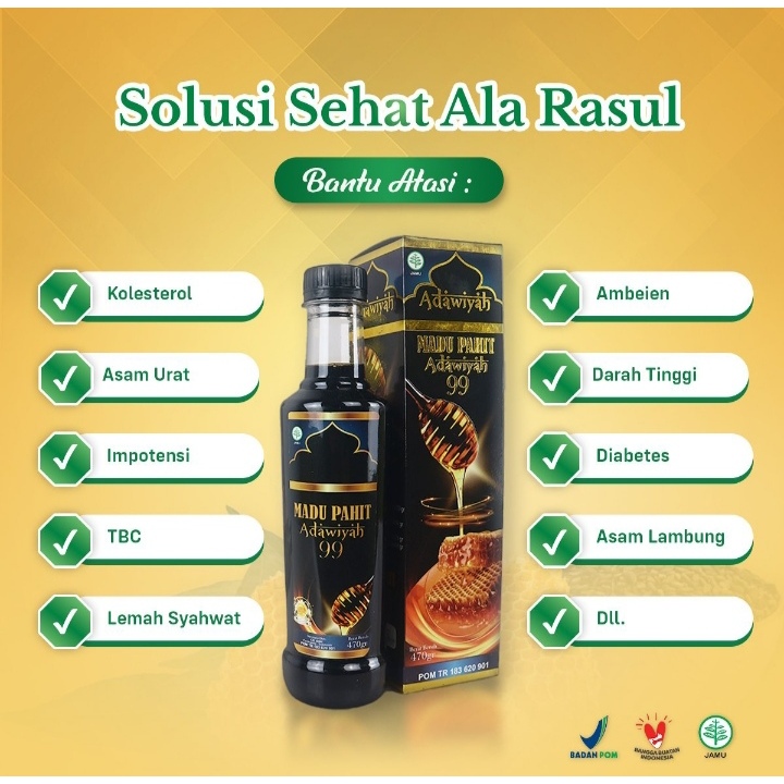

MADU HITAM PAHIT ADAWIYAH 99 ASLI Mengobati Diabetes