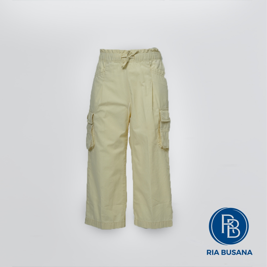Ria Busana - Meily - Celana Panjang Anak Perempuan Saku Cargo Kulot Ribstop (3)