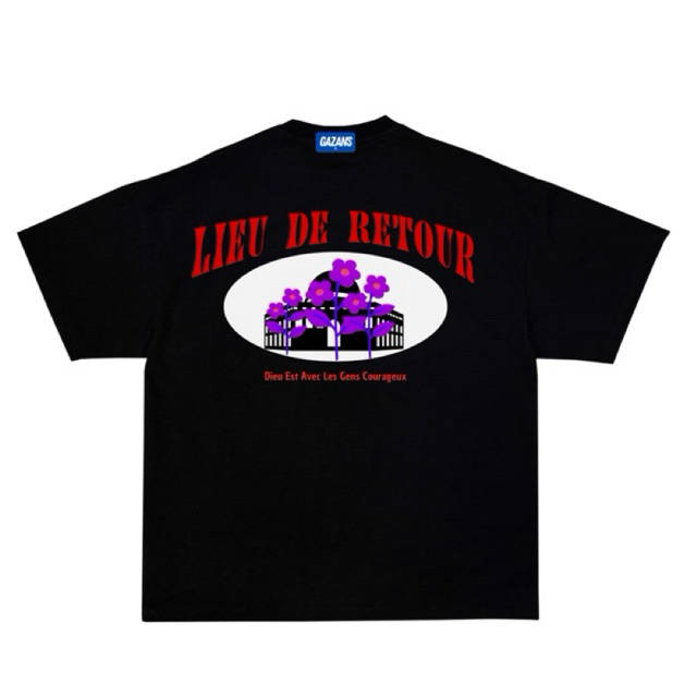 GAZANS.STD 1948 T-SHIRT LIEU DE RETOUR 24s BLACK
