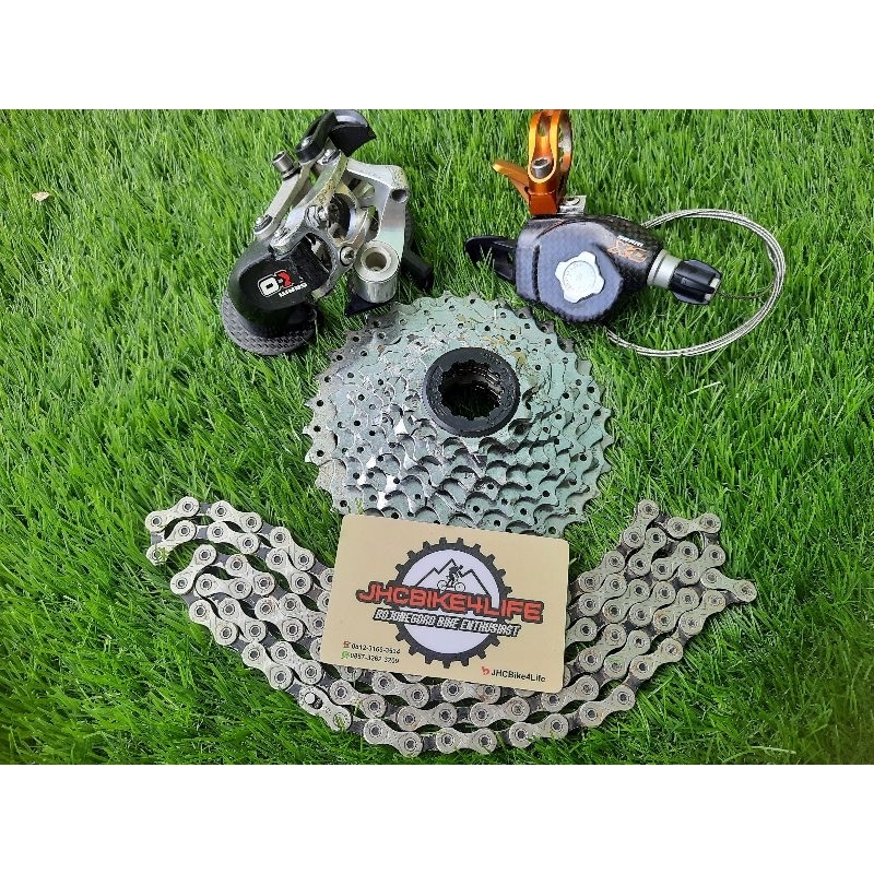 MINI GROUPSET SRAM XO X0 BLACK BOX CARBON SHORT CAGE 9 SPEEDLIMITED EDITION