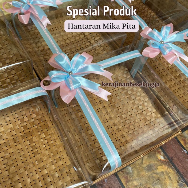 

PIRING BAMBU TUTUP MIKA PITA 30X30 | hantaran seserahan lamaran bingkisan nikahan