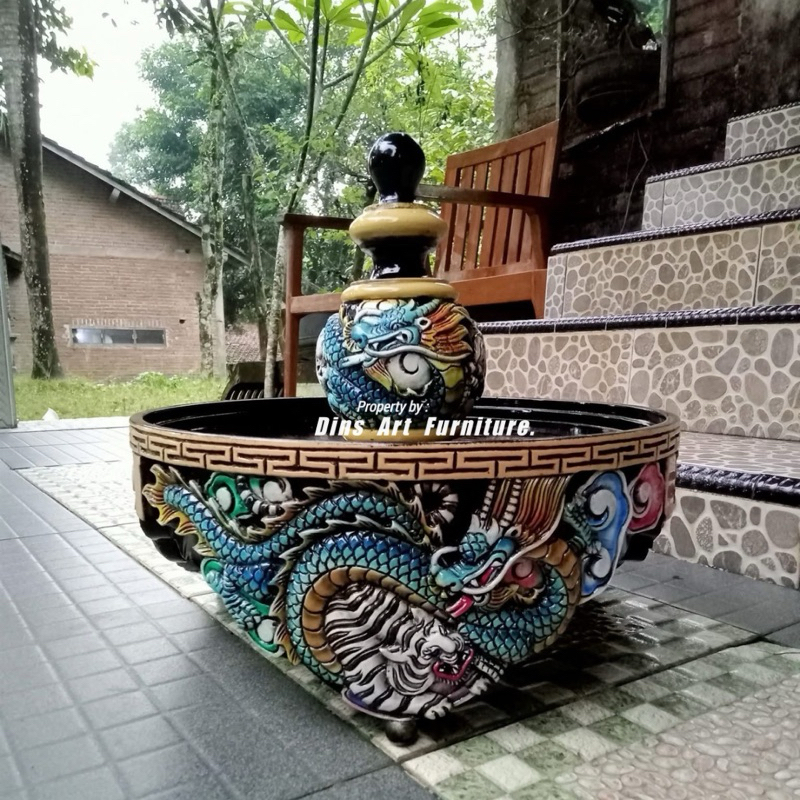 Tebok Lovebird Ukir Naga - Tebok Lovebird Kayu Jati