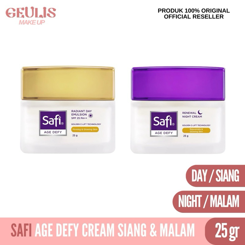 Safi Age Defy Day Night Cream 25gr Cream Siang Malam Skincare Wajah Pelembab Wajah