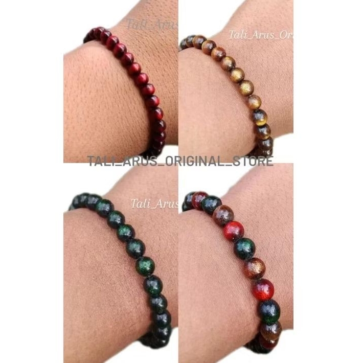 GELANG TALI ARUS /GELANG TALI ARUS EMAS MERAH HIJAU/GELANG PRIA AKAR BAHAR HITAM /YUSER 3 WARNA