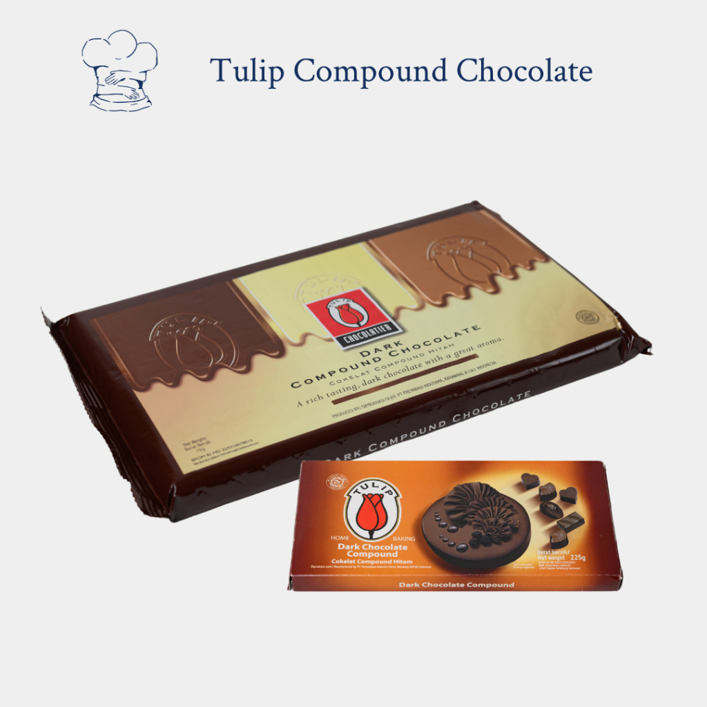 

Tulip Dark/Milk/White Compound Chocolate (1kg/225gr) | Coklat Blok Serbaguna untuk Baking & Dekorasi