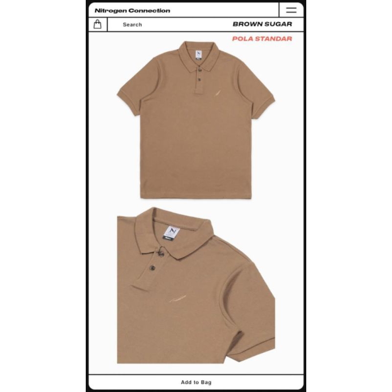 nitrogen krah polos pria dewasa distro kaos polo