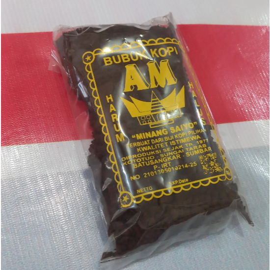 

Bubuk Kopi AM Minang Saiyo 100 Gram Harum Batu Sangkar