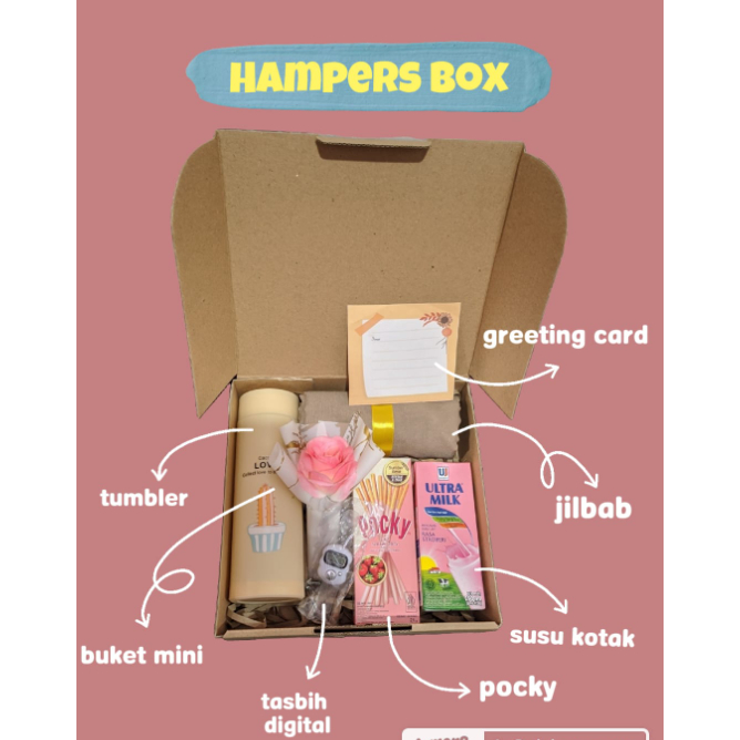 

Hampers box cewek buat ulang tahun/wisuda