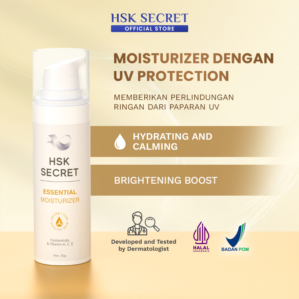 HSK Secret Essential Moisturizer SPF 15 | Melembapkan, Menutrisi, & Melindungi Kulit dari Sinar UV
