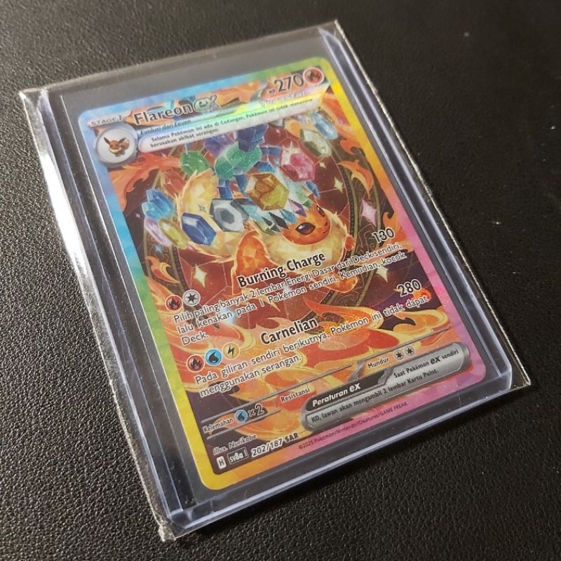 FLAREON EX SAR sv8a 202/187 POKEMON TERASTAL FESTIVAL KARTU SAR