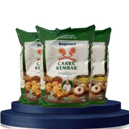 

TEPUNG BOGASARI CAKRA KEMBAR 1KG || 1DUS (12PCS)