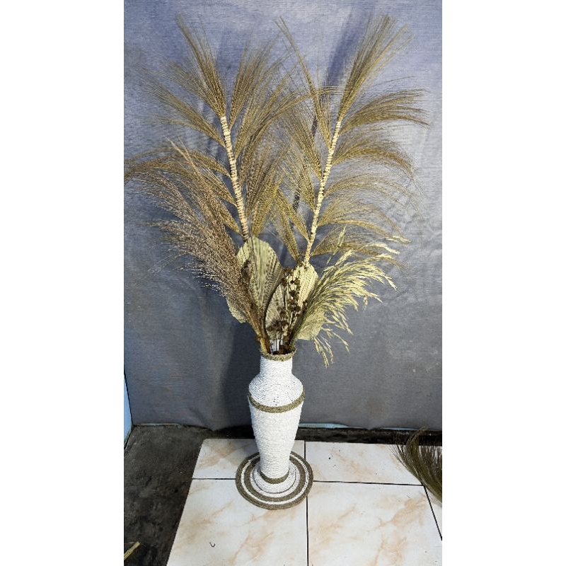 hiasan ruang tamu jumbo/hiasan tinggi 12050cm/dekorasi rustic/hiasan sudut ruangan/bunga jumbo sudut