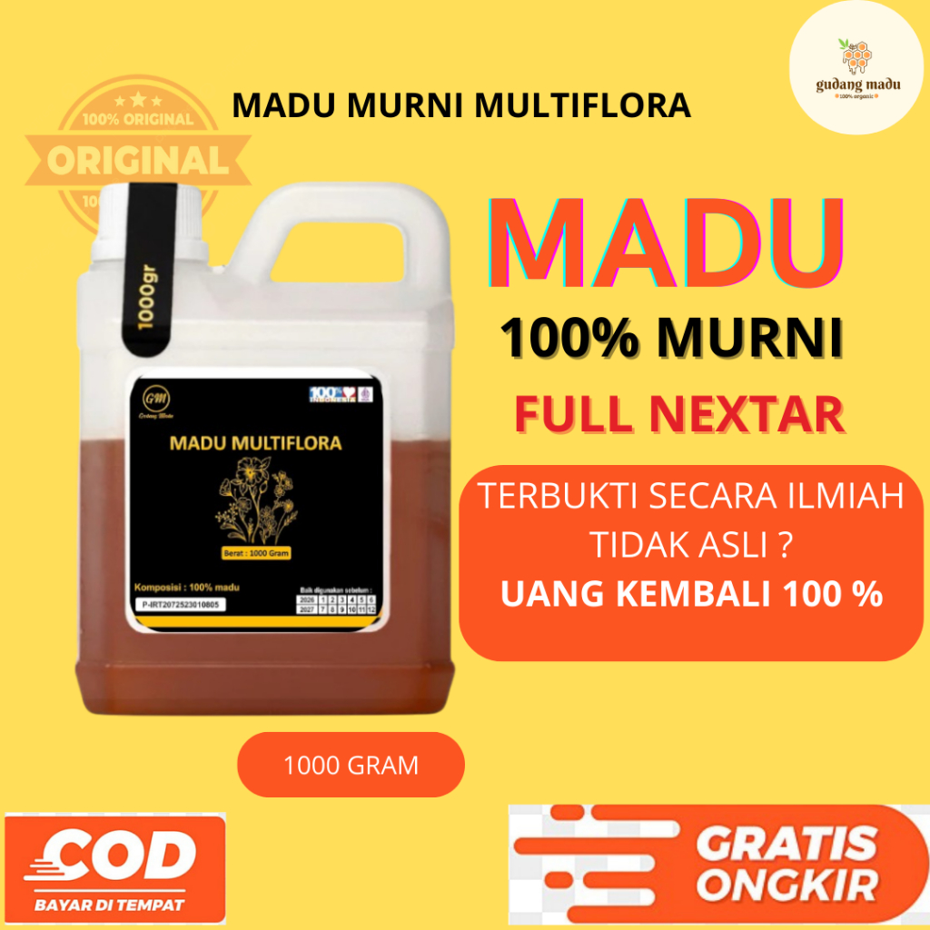 

1 kg madu murni multiflora original gula darah stabil