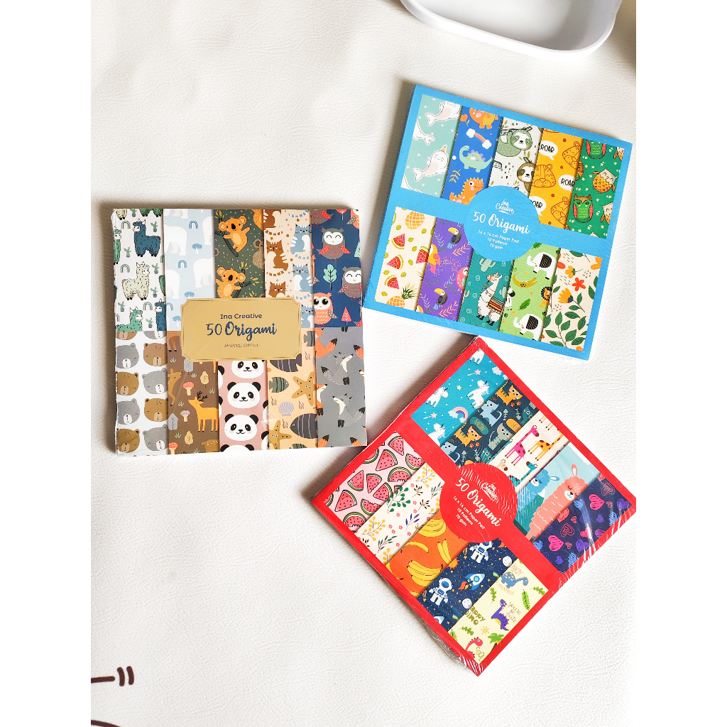 

ORIGAMI / Ina Creative Kertas Origami Bermotif / Kertas Lipat Craft Motif OR002IN