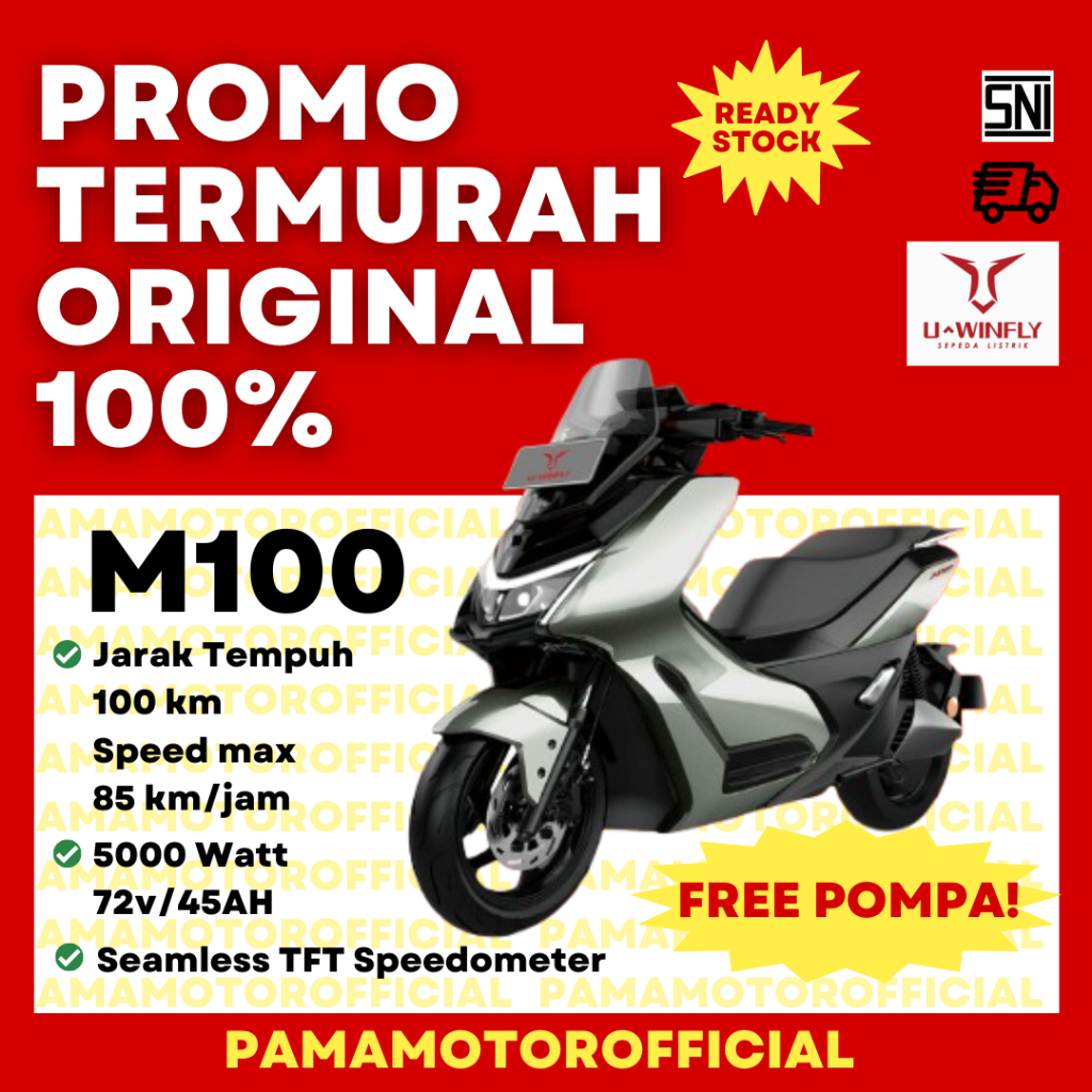 UWINFLY M100 Sepeda Motor Listrik Lithium New Model