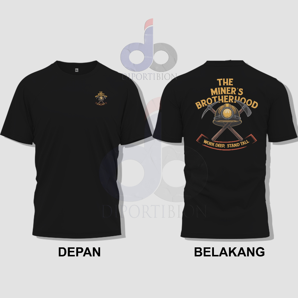 Kaos Miner's The Miner's Brotherhood | Kaos Mining Engineers, Pekerja Tambang Kaos Lengan Pendek