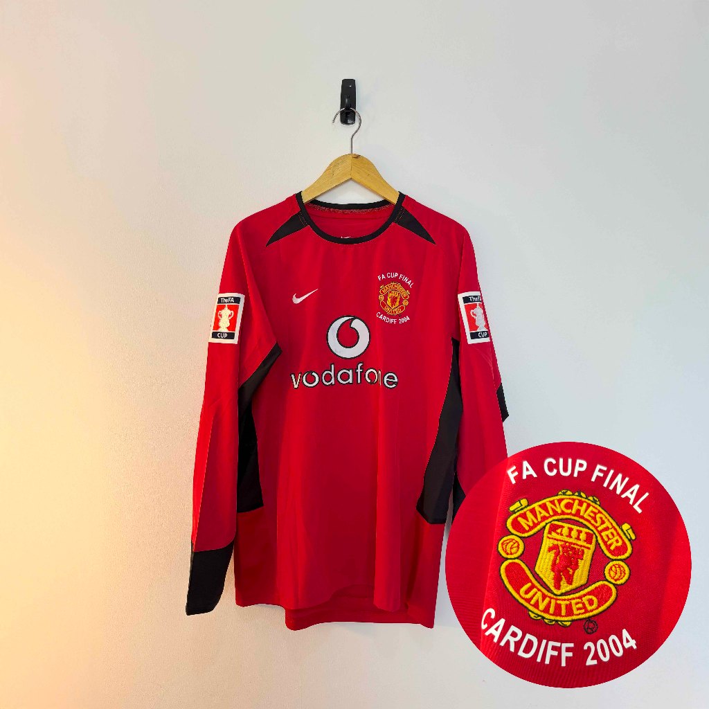 Jersey Retro Rare Manchester United FA Cup Final 2004 Long Sleeve RONALDO