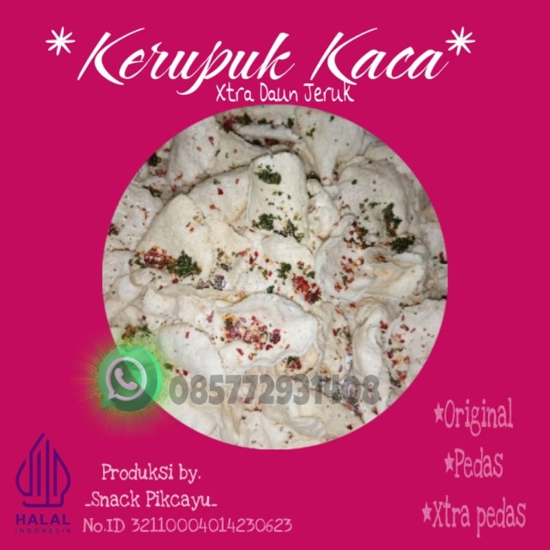 

KERUPUK KACA / CEMILAN / MAKANAN RINGAN / KERUPUK / 500 GR