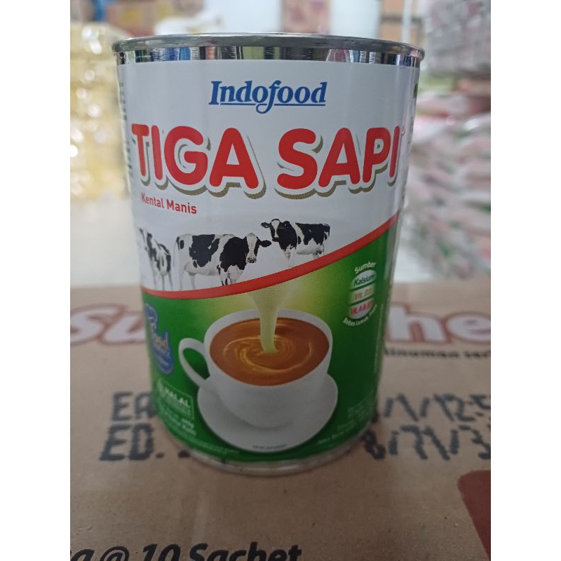 

TIGA SAPI SUSU KENTAL MANIS 490gr / SUSU SKM TIGA SAPI