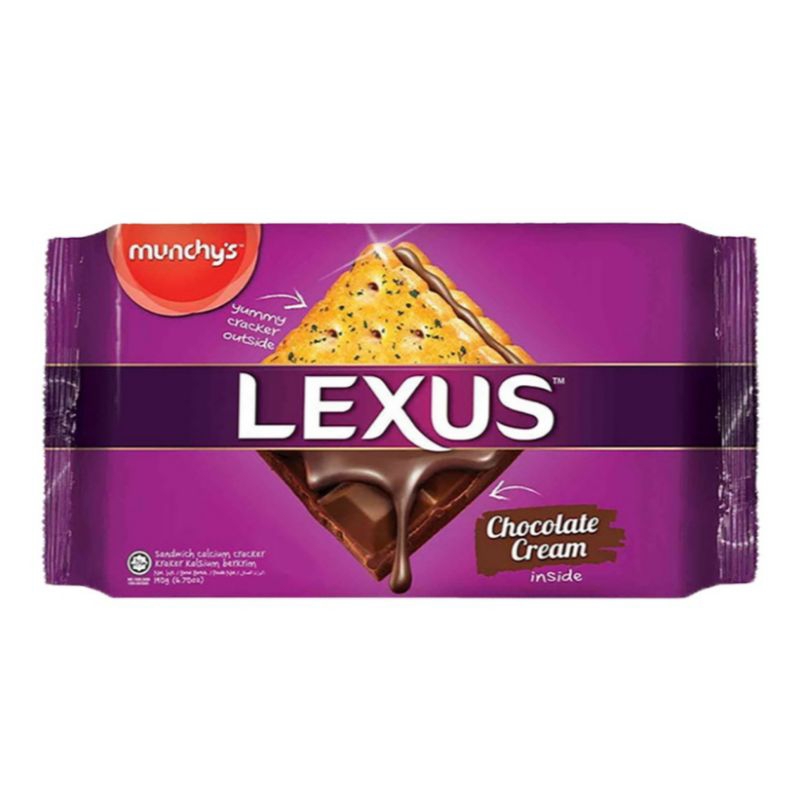 

Munchy's Lexus Biskuit Sandwich Krim Cokelat 76gr