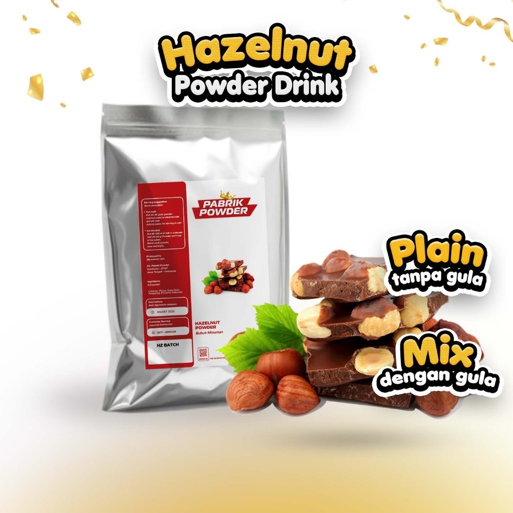 

Powder Minuman Hazelnut , Bubuk Minuman Kacang Hazel, Powder Drink