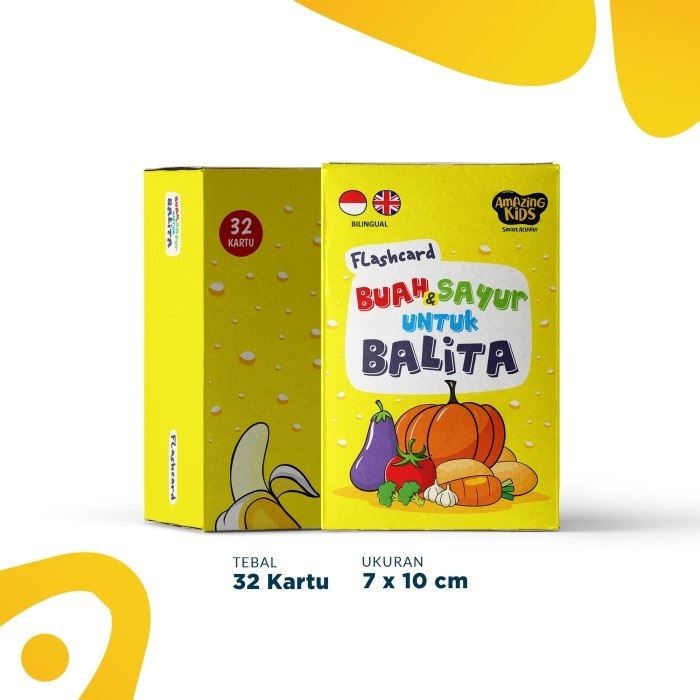 [AMZ] Flashcard BALITA Buah dan Sayur