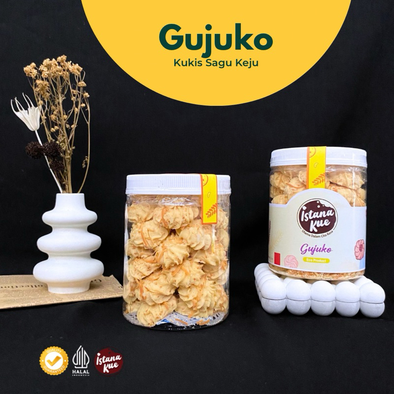 

Kue Kering Istana GUJUKO SAGU KUKIS Eco Cookies Stoples Tabung Ulir 500ml