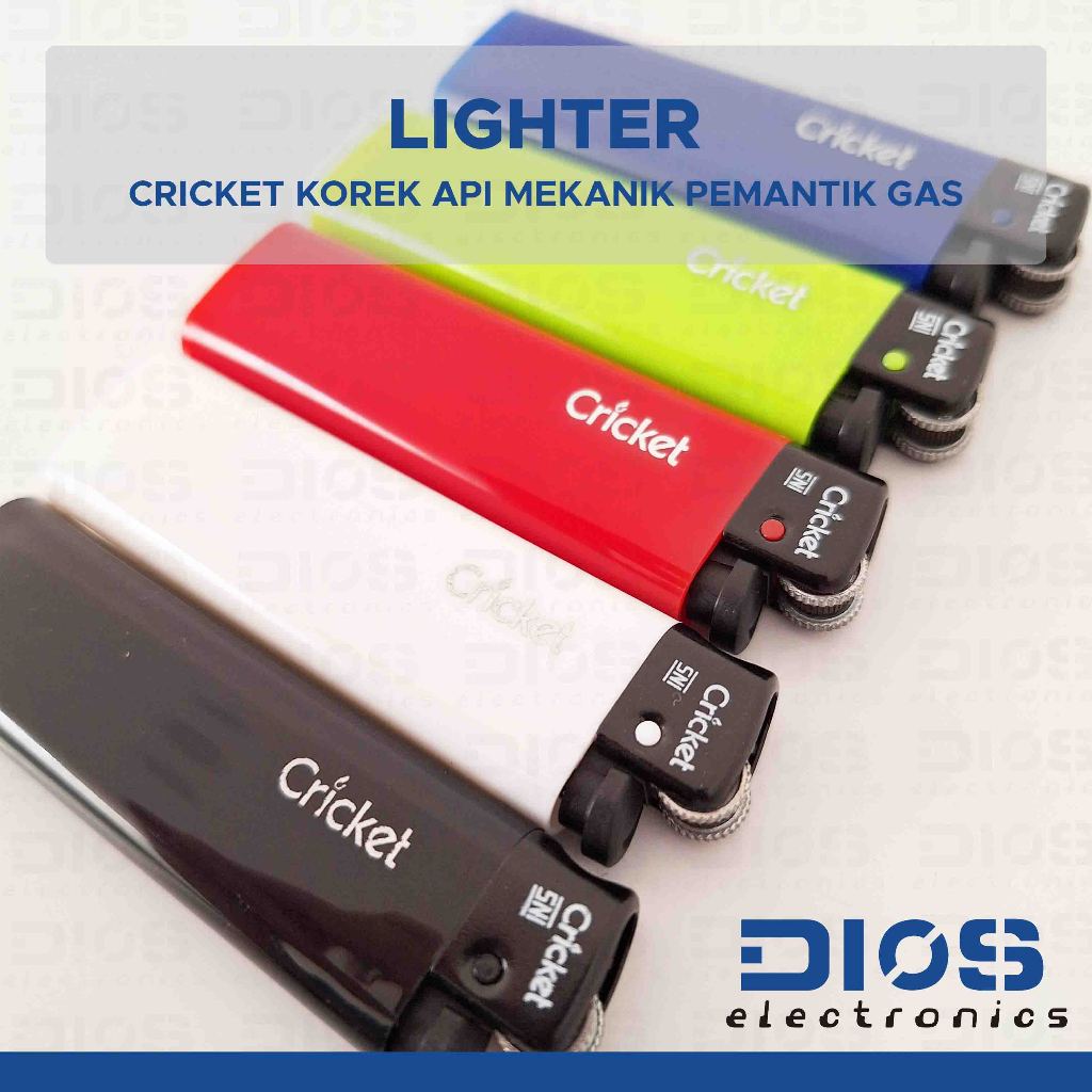 CRICKET Korek Api Mekanik Pemantik Gas Lighter 2000 Flames SNI ORI Bandung