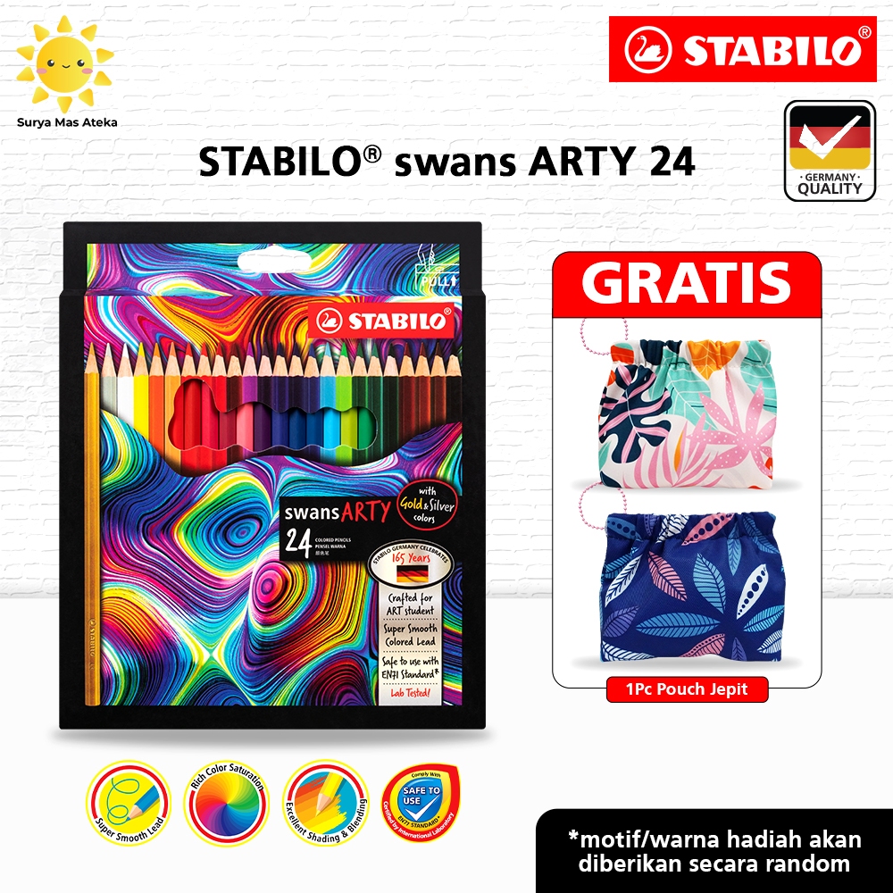 

STABILO swans ARTY Colored Pencils 24 pcs / Pensil Warna isi 24 pcs