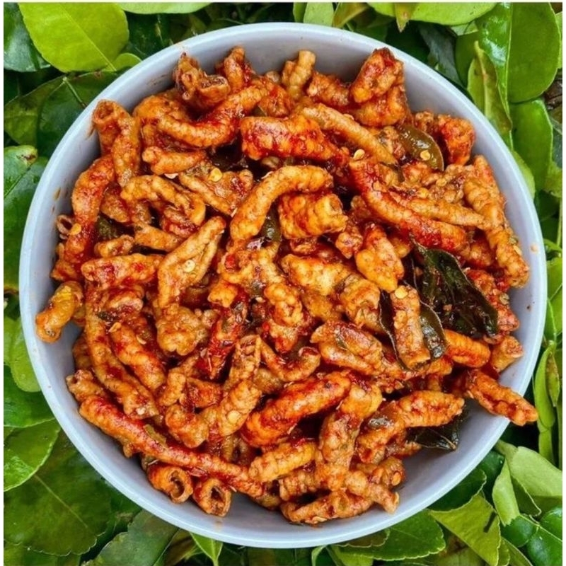 

Keripik usus pedas daun jeruk dan Original 500gr